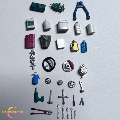 Diorama 1/64 Car Garage Tools Parts Model Workshop Maintenance Props Scene Model - Image 1 of 4