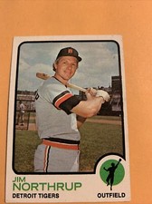 #￼168 Jim Northrup Detroit Tigers￼ ￼￼￼￼￼￼ 1973 topps b23