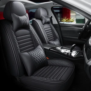 Fit Toyota Tacoma Seat Covers 2012-2025 Front/ Rear/ Full Set Leather USA - Foto 1 di 26