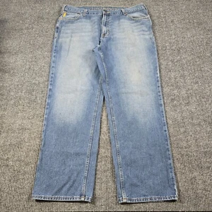 Baggy Nautica Jeans Mens 38x30 Blue Relaxed Fit Light Wash Skater Rave Y2K 37x29 - Picture 1 of 15