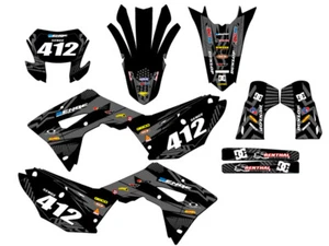 2019-2024 CRF 450 X MAYHEM Black Senge Graphics Kit Compatible with Honda - Picture 1 of 10