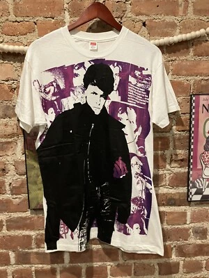 Camiseta David Bowie Vintage Años 80 Quinta Columna Cabeza de Mosquito Estampado Collage Grande  Foto 1 de 4