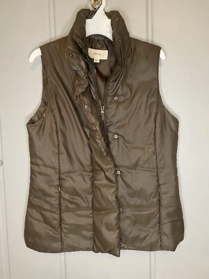 Merona Olive Colored Puffer Vest Size S - Image 1 of 4