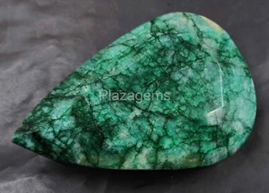 Natural EGL Certified 4200Ct Green Emerald Colombia Pear Cut Loose Gemstone 4JKJ - Picture 1 of 8