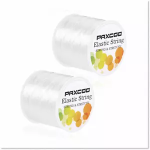 2 Rolls of High-Quality Elastic String for Bracelets - Stretchy Bead Cord Jewelr - Picture 1 of 7