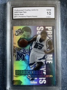 2008 Press Pass Derrick Rose #PT1 Primetime Players RC GEM MINT PGA 10 - Picture 1 of 2