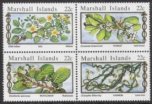 Marshall Islands 1985 Medicinal Plants MNH se-tenant Block, Sc#94a - cw71.3 - Picture 1 of 1