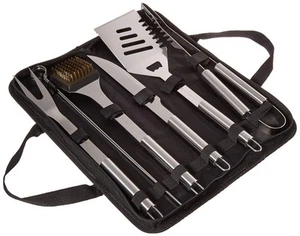 HC-1004 7 Grill Tool Kit-Stainless Steel BBQ Accessories Kitchen Set with Spa... - Picture 1 of 2