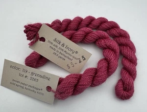 Silk & Ivory needlepoint thread In Color 119 Grenadine (pink) -2 Skeins - Picture 1 of 1