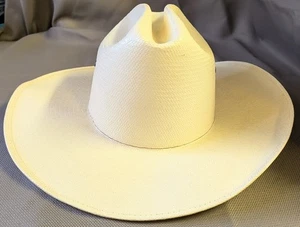 SHANGTUNG Men's Hand Woven 20X Straw Cowboy Hat Western Panama Vintage USA - Picture 1 of 10
