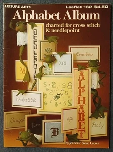 Leisure Arts Leaflet 162 - ALPHABET ALBUM Cross Stitch/Needlepoint Patterns - Picture 1 of 3