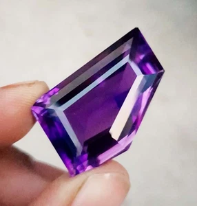 55 kt natürlicher lila Amethyst ausgefallene Form geschliffen Anhänger Größe loser Edelstein - Bild 1 von 6