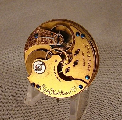 RELOJ BOLSILLO 145 AÑOS FUNCIONA FUERTE MOVIMIENTO ELGIN 15 JOYAS CAJA CAZADOR 16s Foto 1 de 4