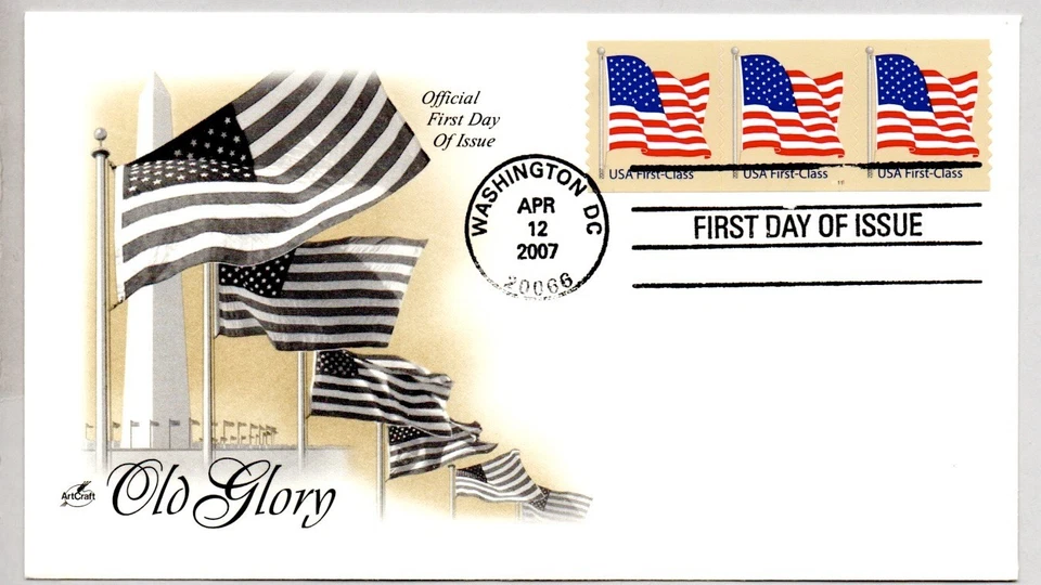 4132 UNITED STATES AMERICAN FLAG PLATE NUMBER COIL FIRST DAY OF ISSUE, OLD GLORY - Image 1 of 1