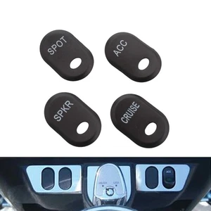 For Harley Touring Electra Glide FLHTK 96-13 Black 4x Brushed Panel Switch Cover - Picture 1 of 12