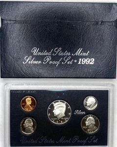 1992 Silver S Proof Set U.S. Mint Original Government Packaging OGP COA - Picture 1 of 2