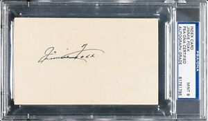  Jimmie Foxx Signed Autographed Index Card PSA/DNA Graded MINT 9