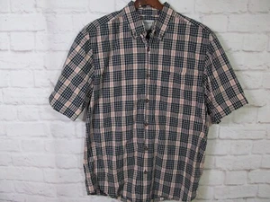 carhartt shirt mens large multicolor short sleeves button up checked - Picture 1 of 11