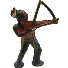 Native American Indian Metal Figurine Bow & Arrow (Bow Broken) Vintage