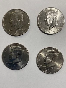 Kennedy Half Dollar Lot 4 Coins 1995 1999 & 2001 - Picture 1 of 9
