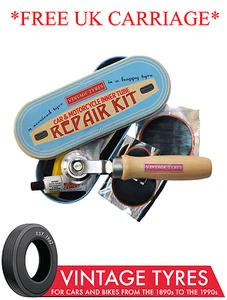 THE VINTAGE TYRES CAR & MOTORCYCLE PUNCTURE REPAIR KIT IDEAL GIFT FOR ENTHUSIAST - Picture 1 of 1