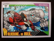 1991 Skybox Impel Marvel Universe series 2 card #108 WOLVERINE vs HULK