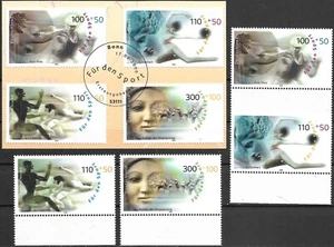 GERMANY - 2000 MNH "SPORTS Aid" Complete Set & Complete Set With FDC On Piece !! - Picture 1 of 1