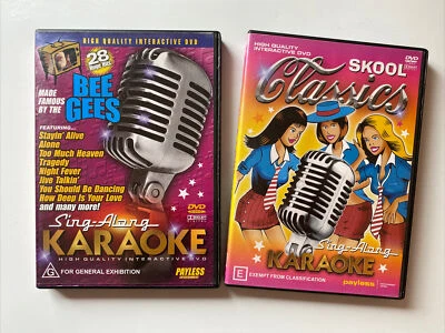 Clásicos escolares de karaoke Singalong + Bee Gees, película en DVD, región 4, música y letra Foto 1 de 4