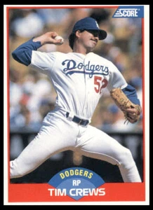 1989 Score #505 Tim Crews Los Angeles Dodgers - Picture 1 of 2