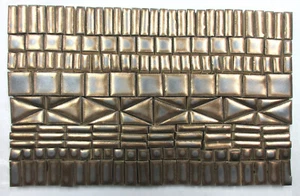 185+ Old Gold Mosaic Tiles for Crafts, Handmade Mixed Size Ceramic Art Tiles, - Picture 1 of 6