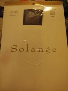 Vtg SOLANGE DAYSHEER PANTYHOSE Reinforced Toe Off Black Size A 100% Nylon USA - Picture 1 of 11