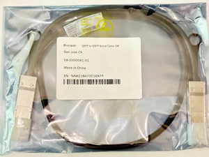 New Brocade 58-0000041-01 40G-QSFP-QSFP-C-0101 QSFP+ to QSFP+ 1m Active DAC - Photo 1/2