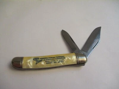 Vintage 1960s Imperial USA 2 Blade Pearl Grips Pocket Knife w/ ZEP Advertisement - Image 1 of 4