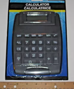 Large Display Desktop Calculator - w/Batteries, Tilt Up Display Office Work Home - Picture 1 of 2