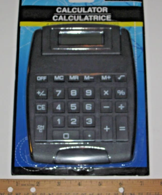 Large Display Desktop Calculator - w/Batteries, Tilt Up Display Office Work Home - Image 1 of 2