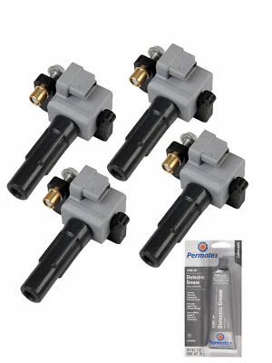 Set of 4 Ignition Coil + Tune Up Grease For 2004-2010 Subaru Impreza WRX UF508 - Image 1 of 2
