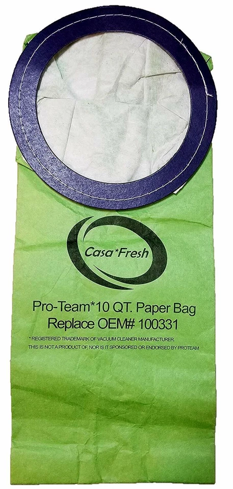 Replacement Proteam 10 Quart 100331 BackPack Vacuum Bags AllStar Super Coach 180 - Image 1 of 1