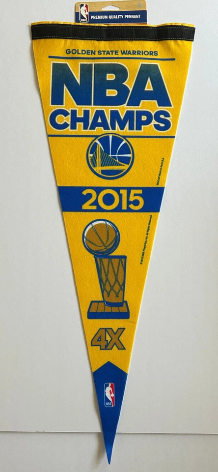 2015 Golden State Warriors NBA Finals Champions 12"x 30" Premium Pennant Decor - Image 1 of 1