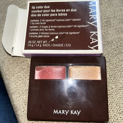 Mary Kay Color de Labios Dúo Espejado Compacto Con Cepillo (Granate/Dorado) #012751 NUEVO EN CAJA Foto 1 de 2