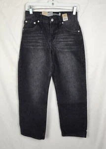 NWT Levi's Silver Tab Stay Loose Boys Black Denim Jeans sz 14 Reg 27x29 - Picture 1 of 9