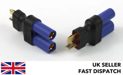 RCTECH EC5 Buchse (5 mm Kugel) auf Deans T Stecker Stecker Adapter/Stecker/Stecker Block LiPo