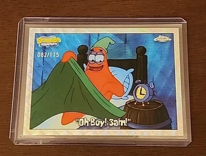 2025 Topps Chrome SpongeBob Schwammkopf "Oh Boy! 3 Uhr morgens!" Wellenrefraktor 82/175 #76 - Bild 1 von 2