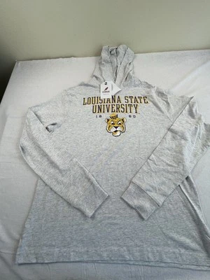 LSU Tigers Mujer Púrpura Recortada Sudadera con Capucha Liga Marca Talla Med Mujer Totalmente Nueva Foto 1 de 4