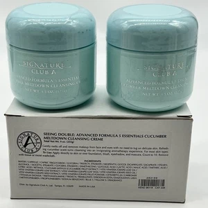 Signature Club A-Advanced Formula CUCUMBER MELTDOWN Cleansing Creme 2-4.5 oz Jar - Picture 1 of 5