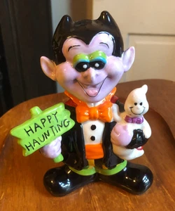 Vintage Halloween Dracula and Ghost Ceramic figure excellent condition - Picture 1 of 6
