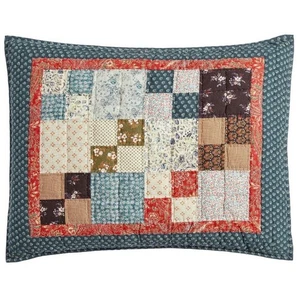 1 Pottery Barn MILA Standard Sham Reversible Quilted Multi Color Cotton NEW - Bild 1 von 8