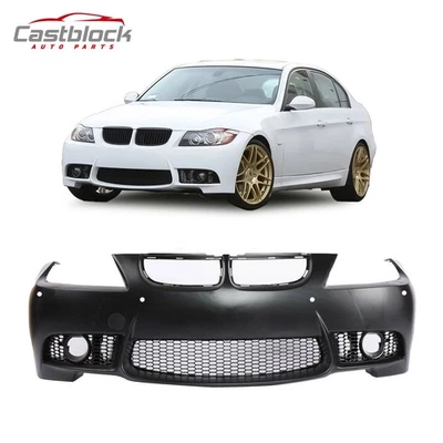 适用于 2005 - 2008 宝马 3 系列 E90 E91 轿车 M3 风格前保险杠车身套件 — 第 1/4 张图片