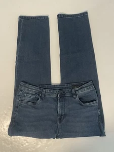 Pantalones de mezclilla The Perfect Jean NYC para hombre 34x32 azul ajustado elástico lavado oscuro - Imagen 1 de 14