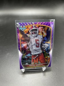 Rakim Jarrett 2022 Bowman Chrome U University Purple Shimmer Maryland Buccaneers