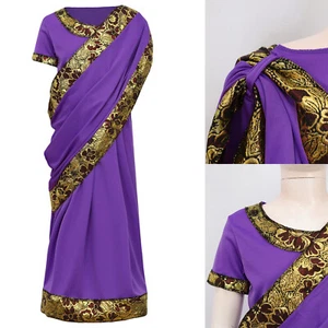 Girls Dress Nativity Gowns Royal Dancewear Medieval Party Costume Carnival Sari - Picture 1 of 18